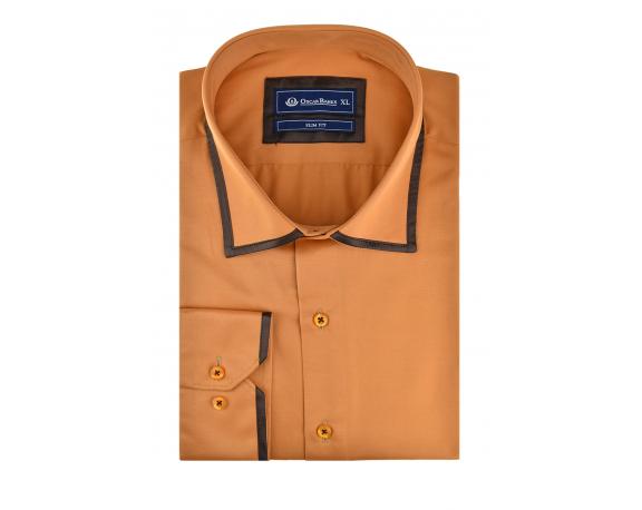 SL 5530 Рубашка цвета кэмел с галстуком Мужские рубашки