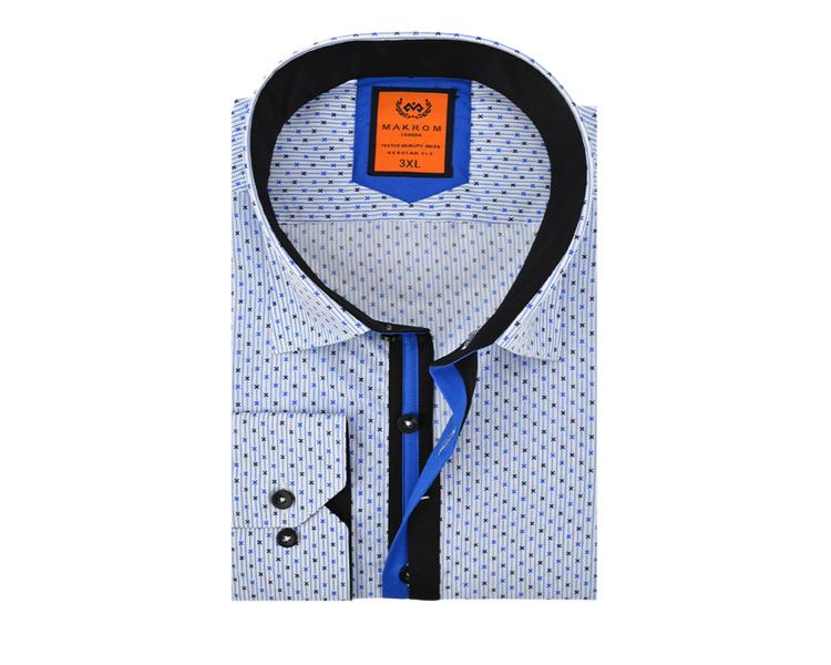 SL 5970 Sini-must-valge mikromustriga triiksärk Meeste triiksärgid