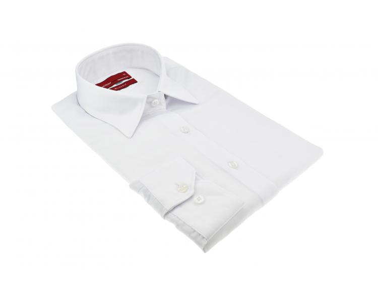 LL 3252 Белая однотонная классическая рубашка Женские рубашки