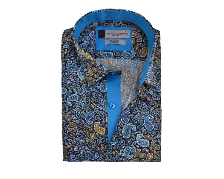 SL 5496 Sinine neerumustriga triiksärk Meeste triiksärgid