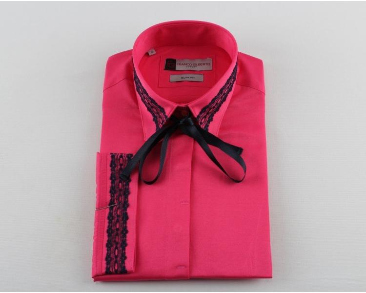 LS 4100 Roosa pitsiga ja lipsuga triiksärk 3/4 varrukatega Naiste triiksärgid