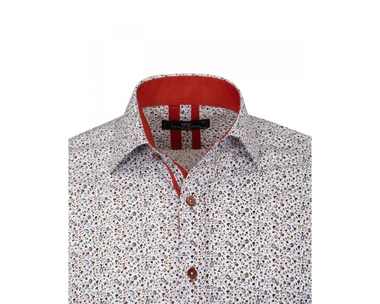 SL 6811 Рубашка с микро-принтом цветов и пейсли Мужские рубашки