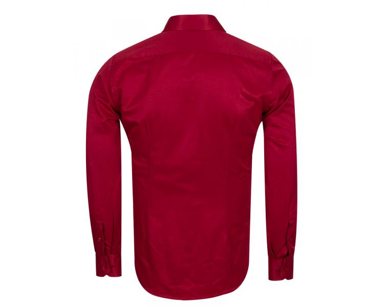 Темно-красная классическая однотонная рубашка SL 1050-B Мужские рубашки