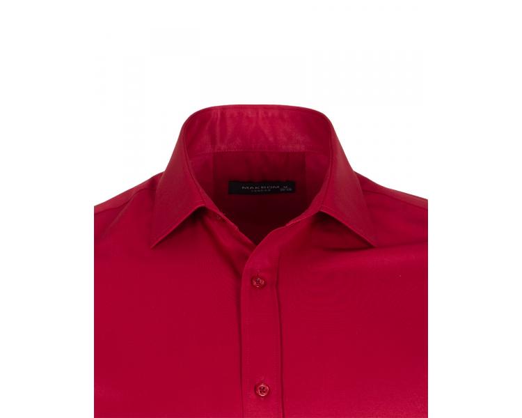 Темно-красная классическая однотонная рубашка SL 1050-B Мужские рубашки