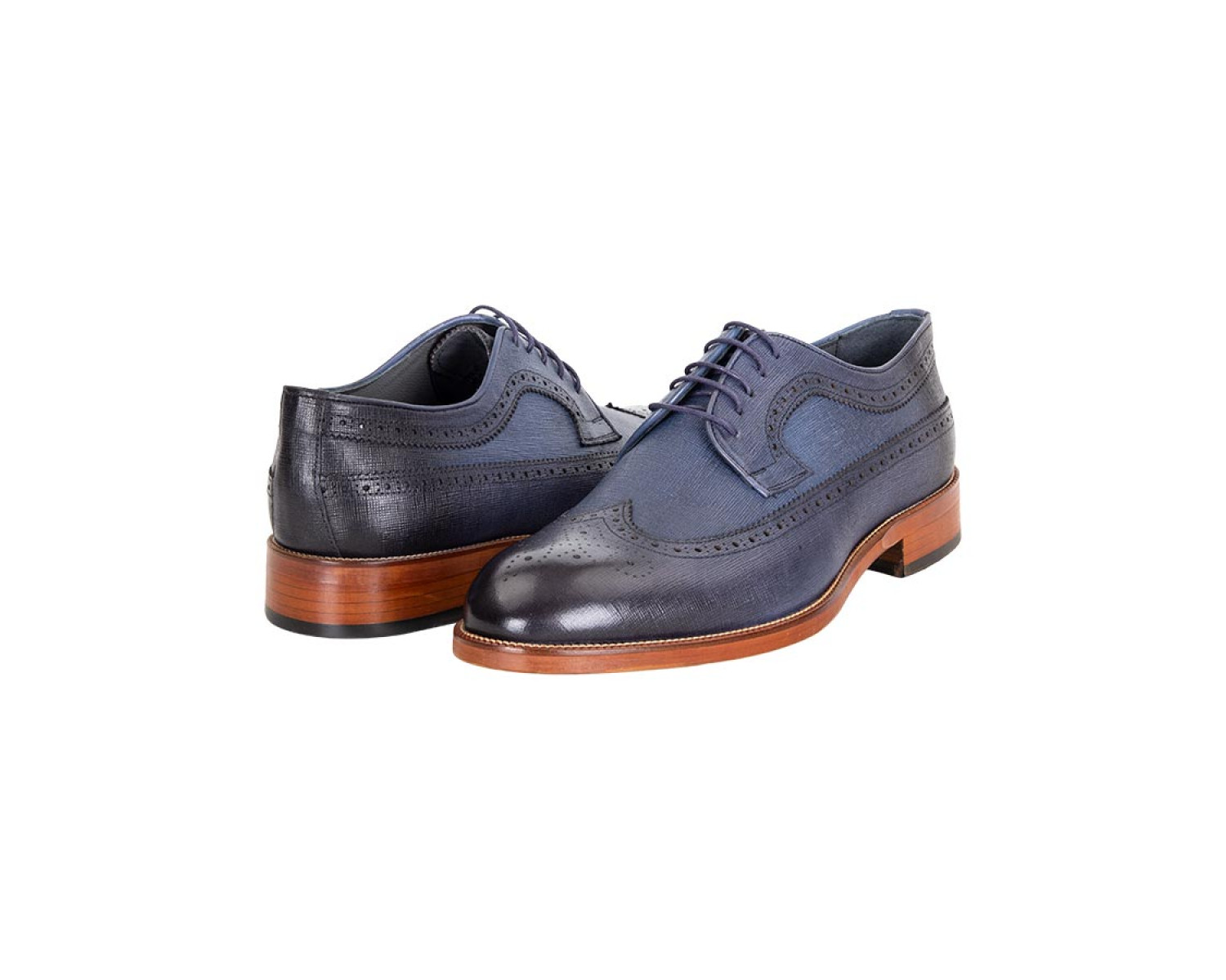 navy blue and black shoes