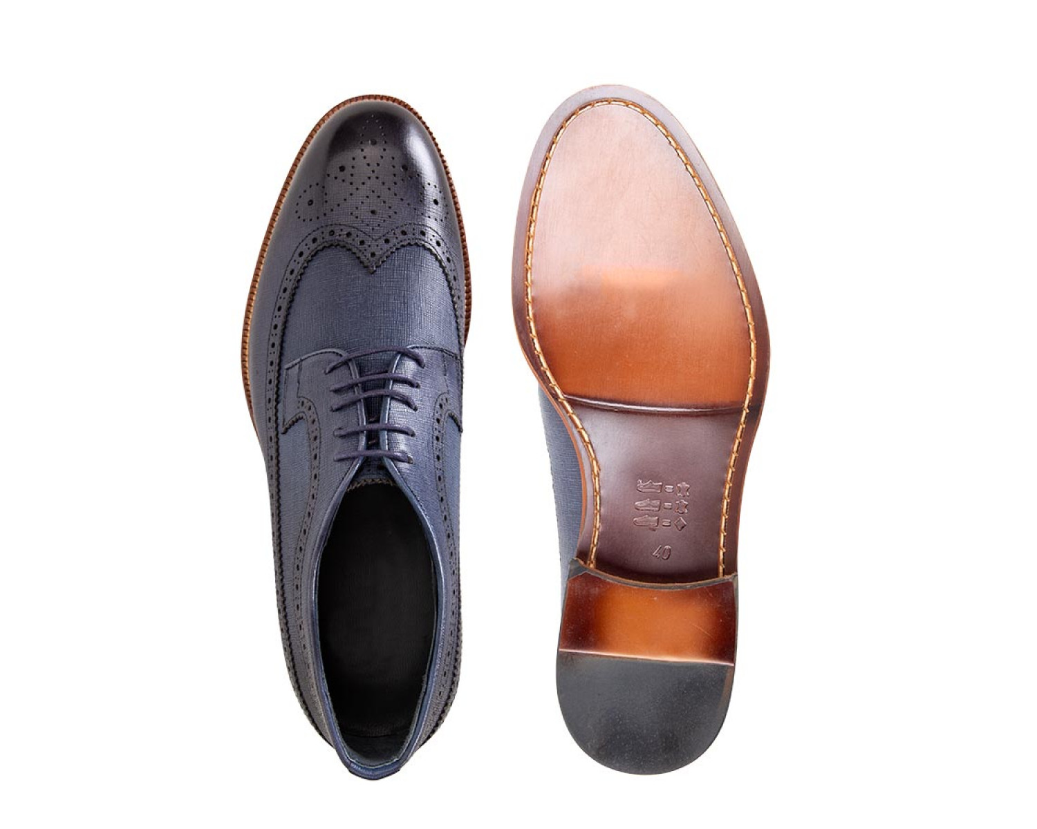 navy blue and black shoes