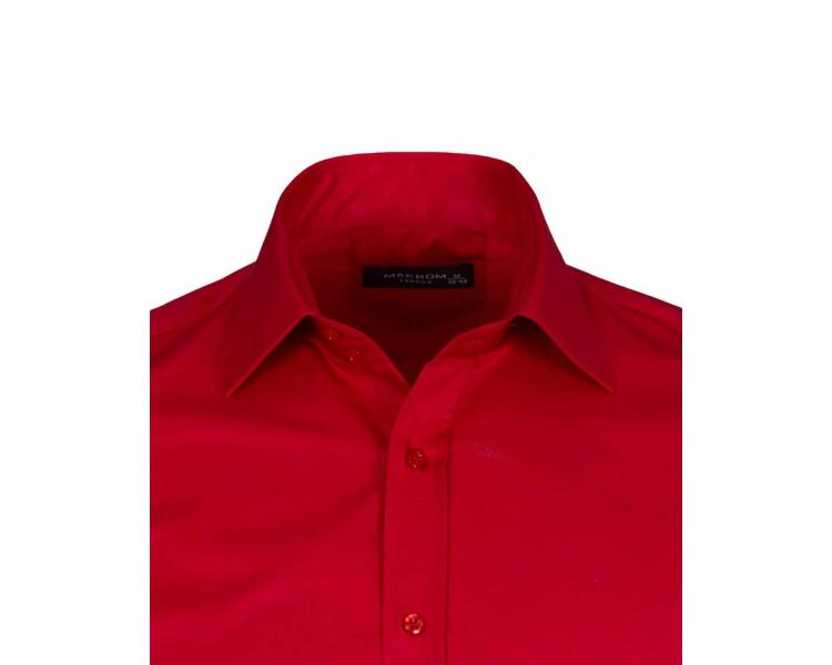 SL 1045-B Punane ühevärviline triiksärk topeltmansettidega Meeste triiksärgid