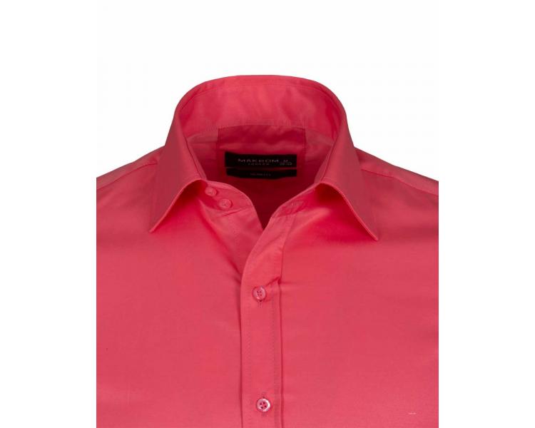 Фуксия-розовая однотонная рубашка с французским манжетом и запонками SL 1045-D Мужские рубашки