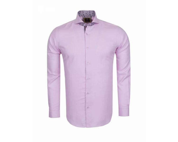 SL 6113 Розовая Оксфорд рубашка с узором Пейсли Мужские рубашки
